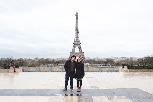 Eiffel Tower from Palais de Chaillot's promenade