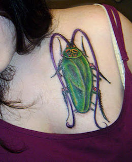 Cockroach Chest Tattoo Design