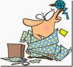 wrapping a gift