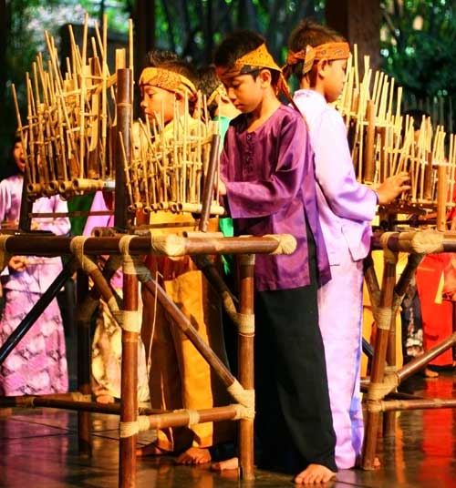 Download this Children Playing Angklung Traditional Musical picture