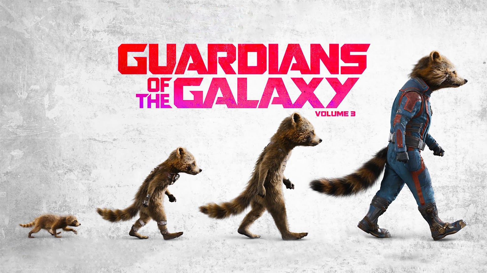 Raccoon Evolution: Guardians of the Galaxy vol. 3 POSTER 4K Wallpaper for PC