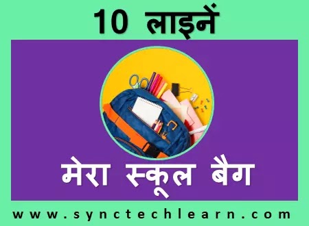 10 lines on my school bag in hindi