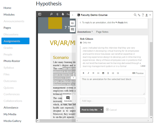 Adding Hypothesis to Canvas Step 9