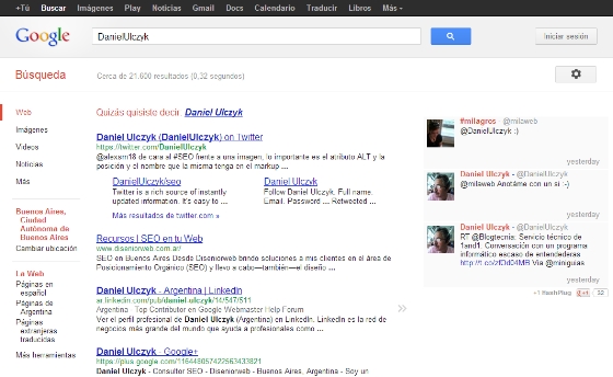 Como añadir Twitter a los resultados de búsquedas de Google