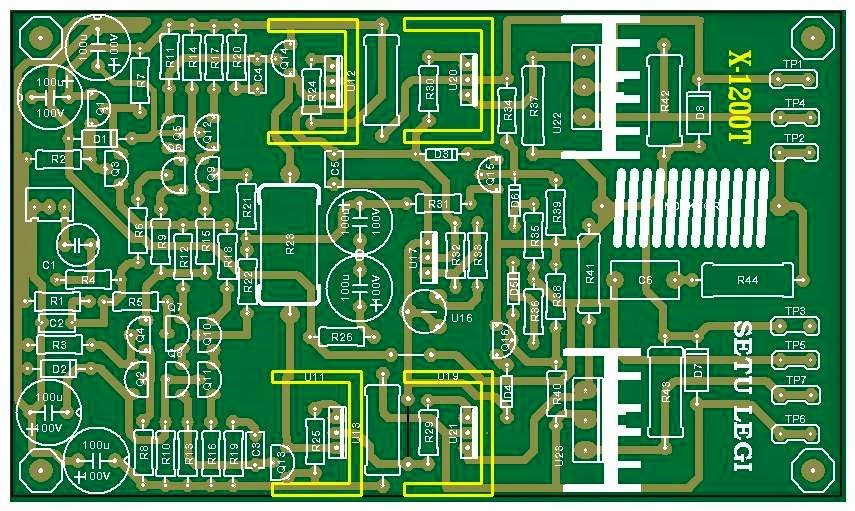 DK Tech PCB Audio Power AMPLIFIER V4000 DAN KAWAN2 NYA