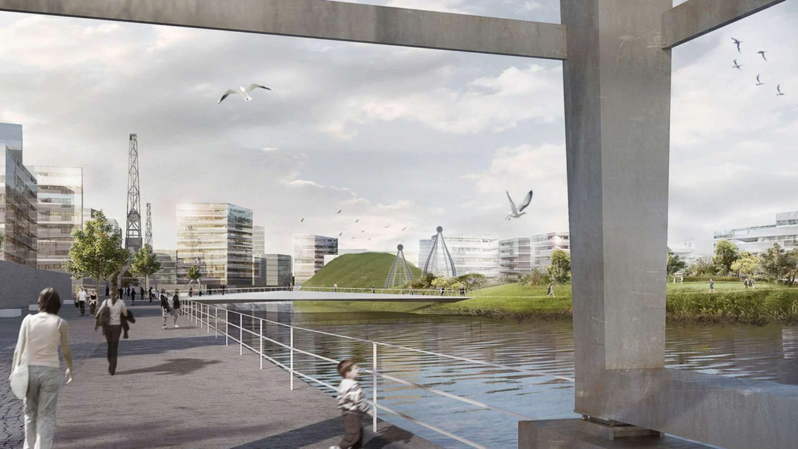 Gmp Wins the Pedestrian and Cycle Bridge Competition