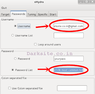 hack Gmail Password Account Using Hydra on kali  .:: Dark Site