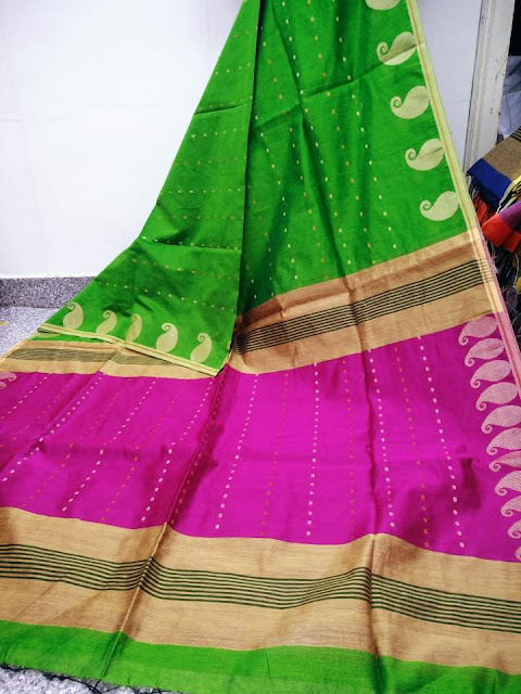 khadi Handloom Resham Saree 