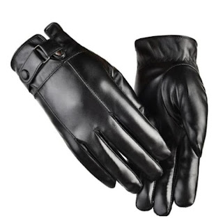A pair of leather gloves.