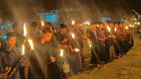 Pesantren Dayah Modern Terpadu Kota Subulussalam Menggelar Pawai Obor Dalam Menyambut Idul Adha 1444 H