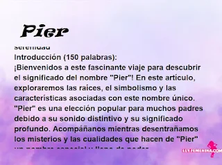 significado del nombre Pier