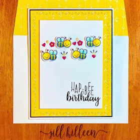 Sunny Studio Stamps: Just Bee-cause Customer Card by Jill Killeen