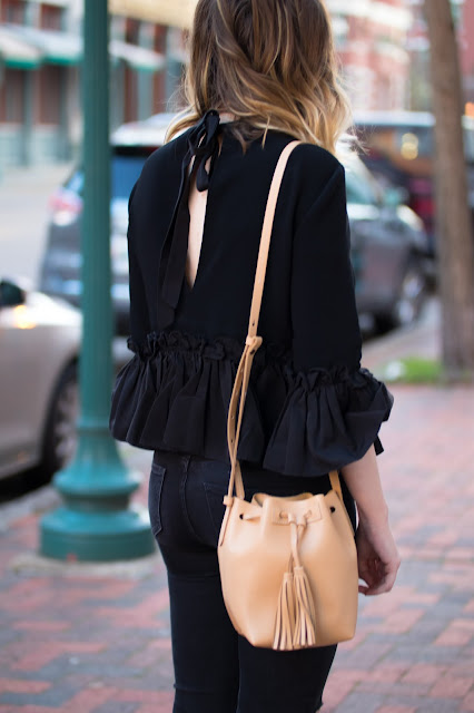 cinq-a-sept-black-ruffle-blouse