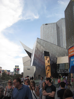 Crystals in CityCenter with the Mandarin Oriental in the background.