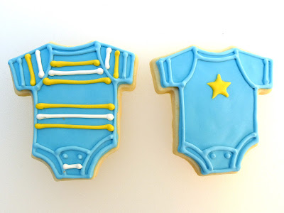 Baby Shower Onesie Cookies by Nina's Show & Tell