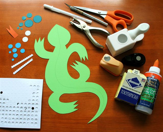 3D Paper Lizard Craft Camp | Skip To My Lou