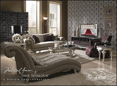 Luxe room decor - Hollywood style decorating - glamour themed rooms