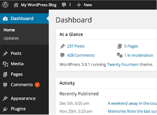 wordpress dashboard