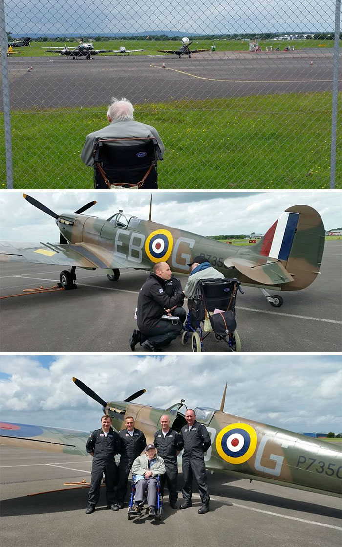 36 People's Heart-Breaking Last Wishes - Dying World War Two Engineer Gets Last Wish Granted: To Be Reunited With Iconic Plane, After Bosses See Him Staring Forlornly Through Fence From His Wheelchair