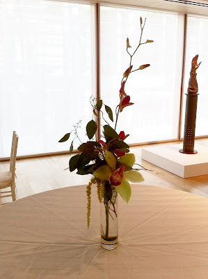 Wedding centerpieces at the PAFA by Stein Your Florist Co.