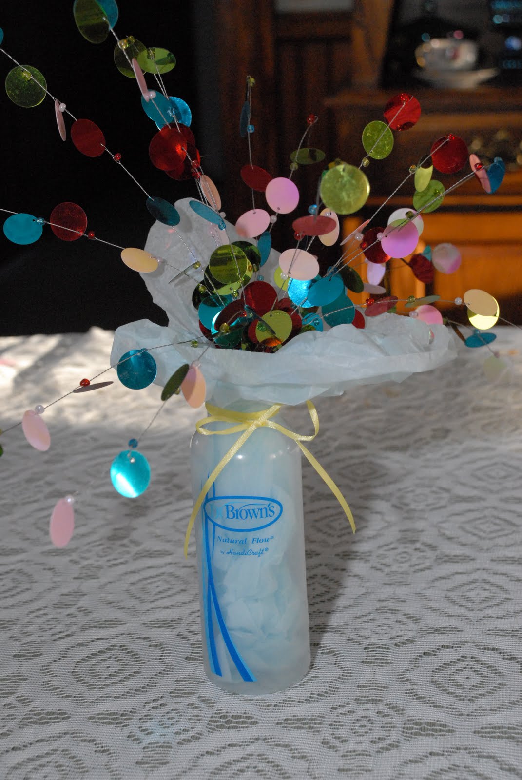 Life More Simply: DIY: Frugal and Green Centerpieces for a Baby Shower