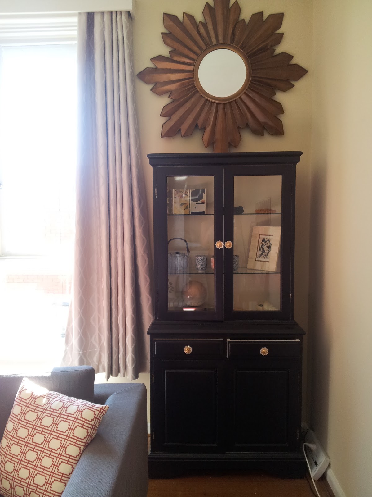 DIY Painting project: how to paint a french provincial display cabi title=