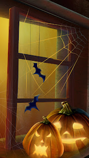 Spider Nest On Halloween House iPhone 5 Wallpapers