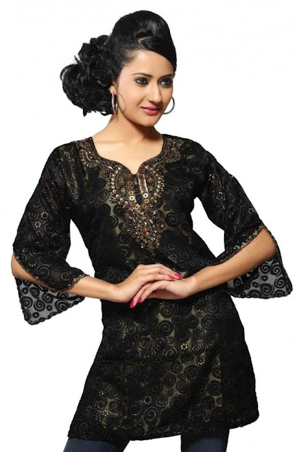 Black-Indian-Traditional-Kurti