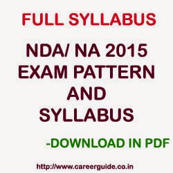  Exam Pattern and Complete Syllabus for NDA / NA Exam Maths and General Ability