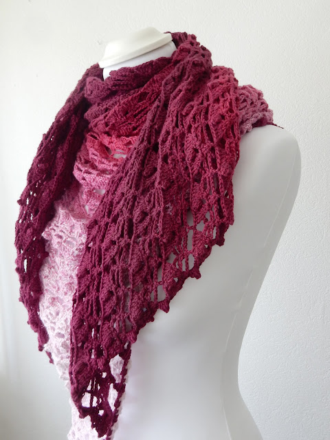 Free Crochet Shawl Wrap Scarf Pattern by TheCurioCraftsRoom The Curio Crafts Room