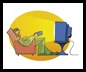 Hombre viendo la tele