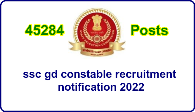 ssc gd constable recruitment notification 2022