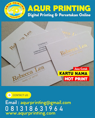 Cetak Kartu Nama Tinta Emas Hot Print Jakarta Timur