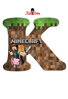 Abecedario de Minecraft. Minecraft Alphabet. 