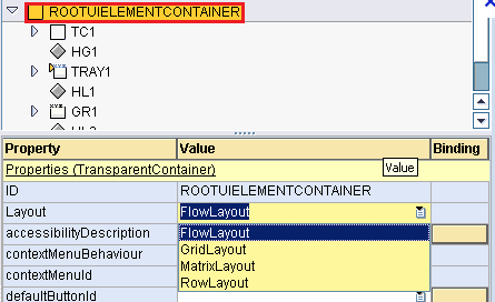 layouts in web dynpro