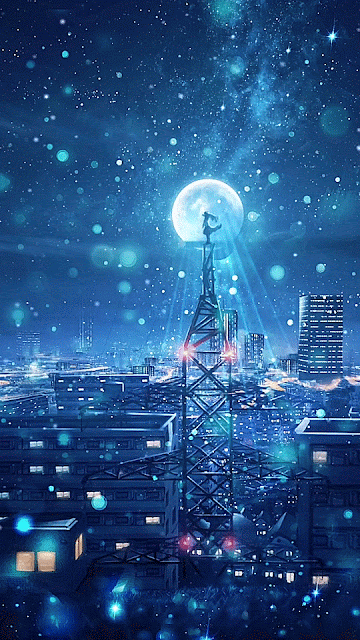 Hình nền động phong cảnh mùa đông Anime