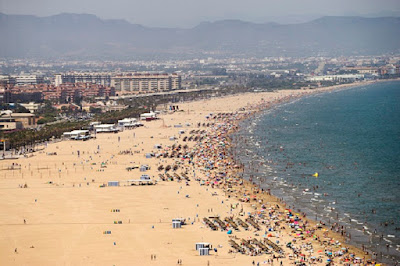 Valencia City beach.