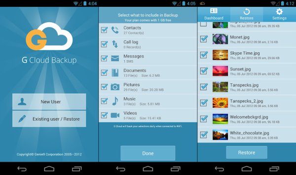 backup ponsel android