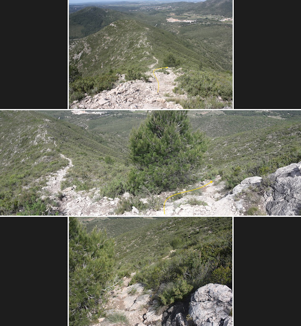 LA BISBAL DEL PENEDÈS - Mas Bartomeu - Puig de la Cova - Cova Gran - Puig la Serreta - Puig Francàs, corriol del Puig de la Cova en direcció a la Cova Gran, seguint el camí de les bateries