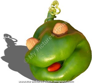 Funny Frog Pepper made up of Capsicums