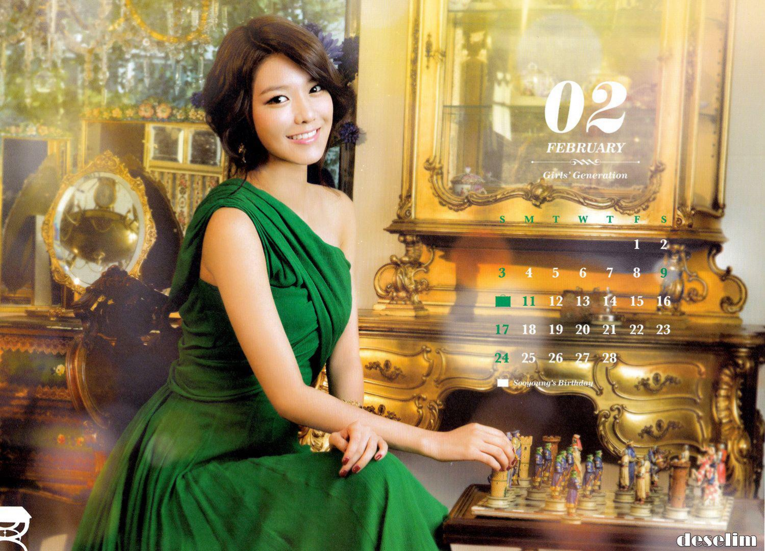 Sooyoung for SNSD 2013 Calendar Scan Wallpaper SNSD Artistic Gallery