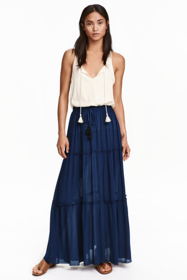 H and M Tiered Crepe Skirt