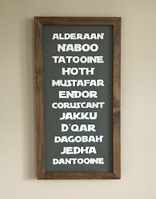 Star Wars Planets sign