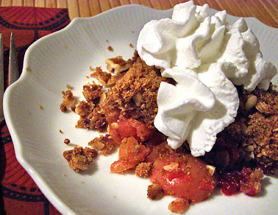 Plate of Cranberry Apple Crisp