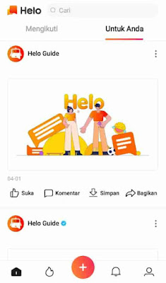 halaman utama aplikasi hello