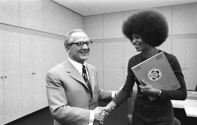 Angela Davis with Erich Honecker in 1972.