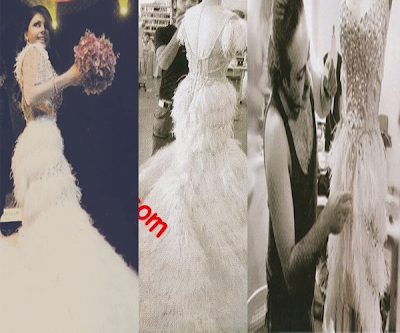 For her Fairy Tale wedding Haifa Wehbe wore two dresses the first one was