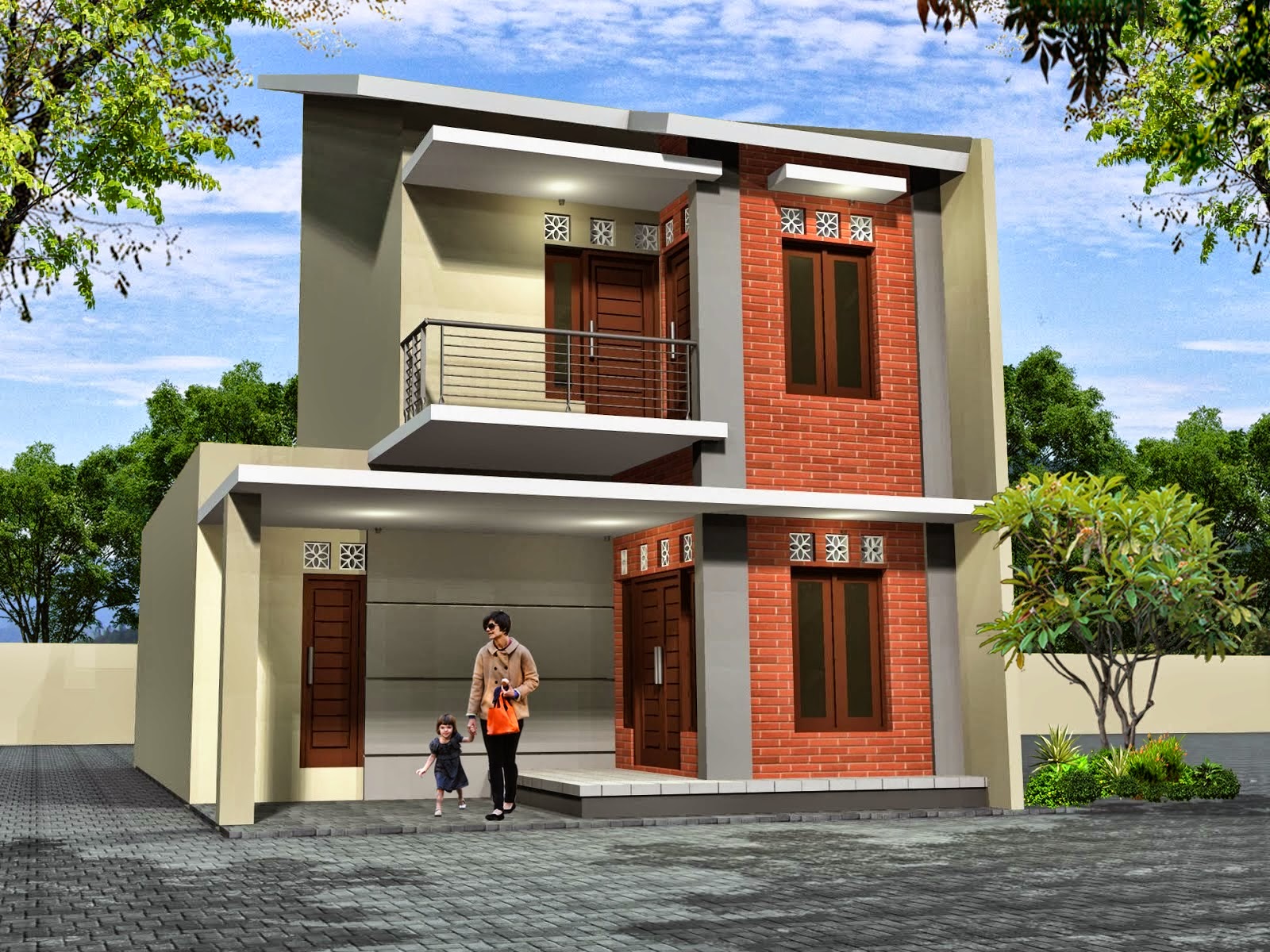 Desain Rumah Minimalis 2 Lantai Pojok Foto Desain Rumah Terbaru