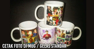 Cetak foto di mug / gelas standar bisa satuan lho!