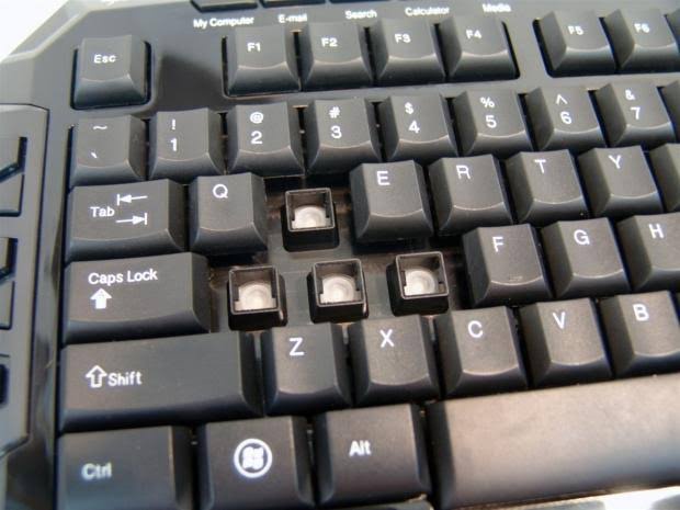 penampakan membran karet di keyboard biasa